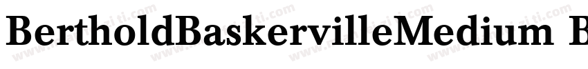 BertholdBaskervilleMedium Book字体转换